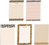 Modern Animal Print Sticky Notes, 4" x 6" Repositionable Sticky Note Pads, Five Unique Pattern Designs, Made in The USA
