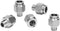 Push to Connect Fitting - 304 Stainless Steel Male Straight 3/8" Tube OD x 1/8" NPT Thread Pneumatic Fitting (Pack of 5)