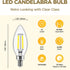 E12 Bulb Dimmable 60 Bulbs 5000K Bulbs, B11 Bulb, 90+CRI, 6W 550LM, 12 Pack Hizashi LED watt Equivalent, Chandelier
