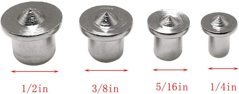 2 Sets Panel Furniture Positioning Woodworking Round Tenon, Solid Wood Pin Center Punch Thimble for Tools