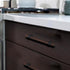 3" 3" Walnut Wood Cabinet Pull Handle Black Drawer Knob Pulls for Kitchen Beech Wood Dresser Knob (Walnut, Hole
