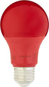 A19 Bulbs, 60W 9W E26 Non-Dimmable, 10,000 2-Pack Amazon Basics Red Color Party LED Light Equivalent, Energy Efficient
