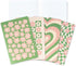 THiNKABLE Cute Journal Set, 4 Pack Pastel Notebooks, A5 60 Pages, Green Pink Aesthetic for Girls