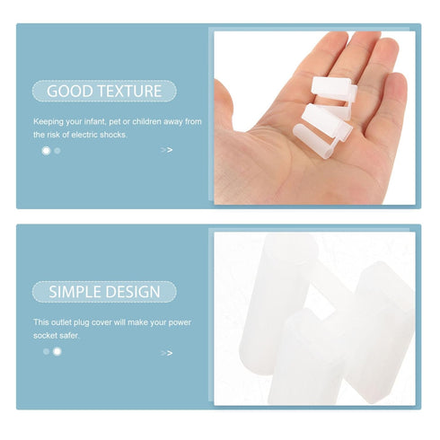 DOITOOL 100pcs 3 Prong Plug Cover, Plastic Socket Covers for Electrical Outlets, Easy Install Safety Caps