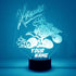 Store 4 16 4 Wheeler Custom LED Sign Night Light Lamp with Remote - Personalized Name or Image Display, Clear Acrylic