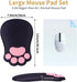 L-SPOUTTO Ergonomic Mouse Pad with Wrist Rest,Cute Cat Paw Mousepad Wrist Support,Comfortable Massage Design Computer