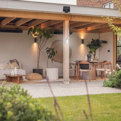 Solar Pendant Light, Wall Mounted Outdoor Powered LED Shed with Pull Cord Switch Waterproof Energy Saving Hanging