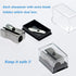 WEKOL Metal Dual Pencil Sharpener, Aluminum Manual Sharpeners with Acrylic Cover, 4Pcs Blades
