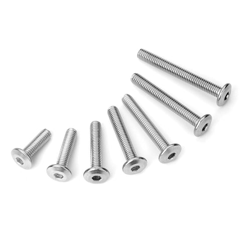 30Pcs M6 x 30mm M6 Screws, Flat Head Hex Socket Cap Screws, 304 Stainless Steel Furniture Screws by Mywish
