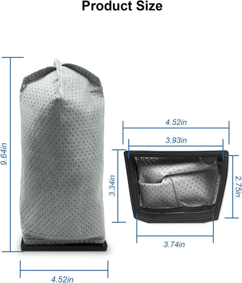 2-Pack HEPA Cloth Bags Replacement for Hoover Porta Power Swingette S1015 S1029, CH30000 Commercial Canister Vacuum