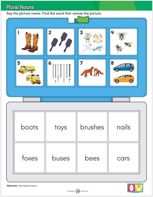 hand2mind VersaTiles Reading Practice Take Along for Kindergarten, Self-Checking Workbook System, Homeschooling Games