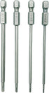 Hex Head Allen Wrench Drill Bit Set 1.5, 2.0, 2.5 & 3.0mm, S2 Steel 1/4" Hex Shank for Screwdrivers and Power Drill