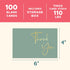 Set 100 Pack 4x6 VNS Creations Gold Foil Thank You Cards With Envelopes Bulk & Stickers - Blank Thank You Notes - Large