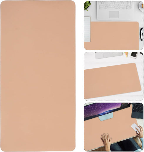 90cm 45cm KALLORY Dual-Sided Desk Pad X Non-Slip Pu Leather and Cork Desk Protector Writing Mat Large Blotter