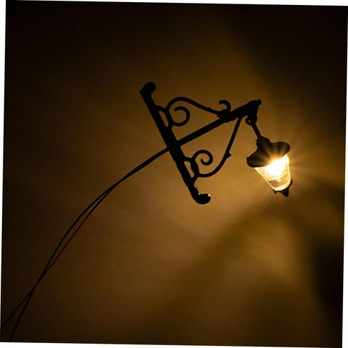 5pcs Uonlytech Scale Warm White LED Mini Wall Sconces in Antique Bronze DIY Sand Table Scene Accessories for Mini House