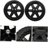 2pcs Luxshiny Rolling Cart Accessories Industrial Casters Swivel Wheels for Shopping Cart Bbq Grill Stroller