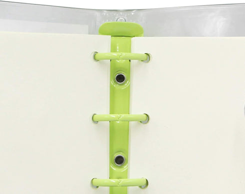Mini Transparent 3-Ring Binder Covers - Clear Soft PVC Notebook Round Ring Binder Cover with Snap Button