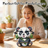 5.9x5.7 Inch Panda Eyeglass Holder, Funny Animal Decorative Eyeglass Organizer Stand with Bamboo Design, Desk Decor