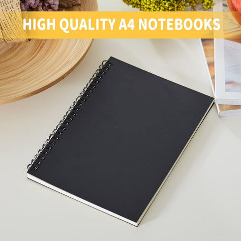 BoAn Spiral Notebooks Journal, 8.5” x 11”, 2 Pack A4 Large Note Book for Work Note Taking, 76 Pages / 38 Sheets.