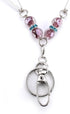 Beautiful Badge Lanyards ID Necklaces, Stylish ID Badge Holder for Teachers, Stainless Steel Chain