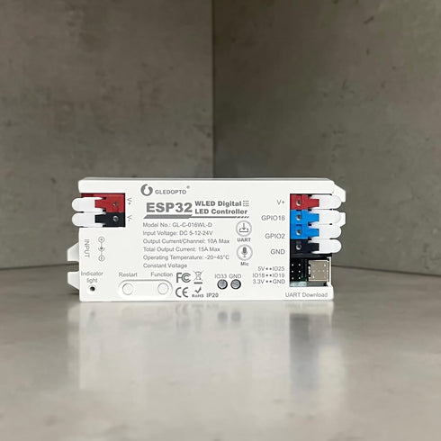 ESP32 15A WS2811 WS2812 SK6812 TM1814 WS2813 WS2815 WLED LED Strip Light Controller Fuse Music Mic DIY Dynamic Lighting