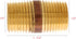 Metal Magery Brass Long Nipple, 1/2" X 1/2", 1-1/2" Length, Male NPT Pipe Fitting