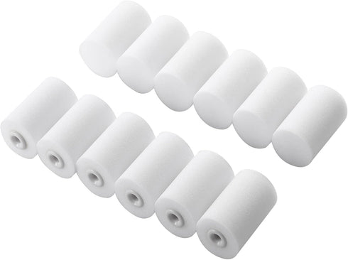 Foam Paint Roller, 2" High Density Mini Roller Covers, Pack of 12, Sponge Paint Roller Sleeve for Easy Painting