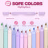 52PCS 12 8 6 6 0.5 0.7 mm Set Nicpro Aesthetic School Supplies with Cute Pencil Case, Color Pastel Highlighter, Gel