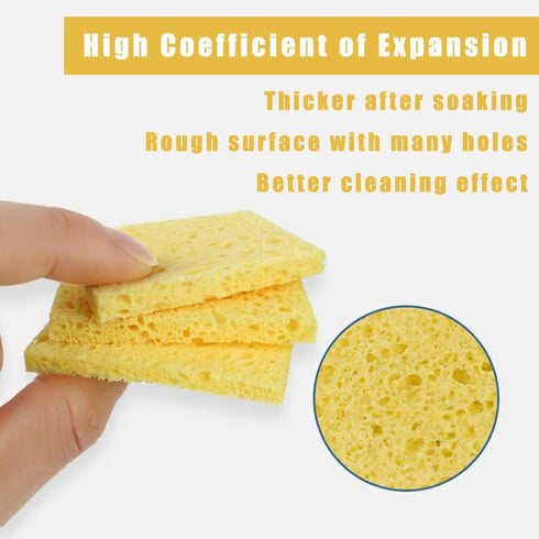 koofull 20Pcs 50x35mm Soldering Sponge Square, Replacement Solder Welding Iron Cleaning Pads Sponge (Thickened)