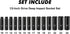 1/2-Inch Set, 6-Point, 10 mm 24 mm, 14-Sockets Set CASOMAN Drive Deep Impact Socket Metric, Cr-V