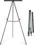 Falling in Art Aluminum Flip Chart Display Easel Stand, Adjustable Floor for Boardroom, 63 1/2'' High, Black