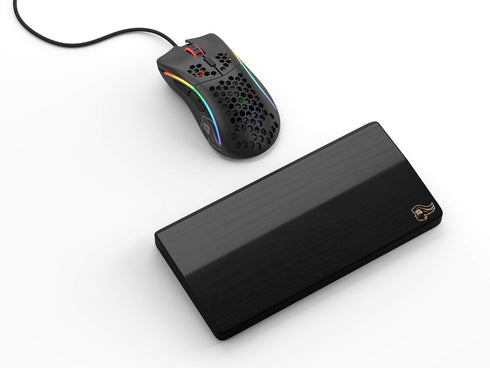 8x4x0.75 inches/19mm Glorious Gaming Wooden Mouse Wrist Rest - Onyx/Black - for Gaming Mice, Wood Ergonomic Palm Rest|