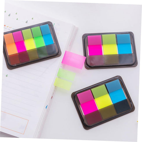 NUOBESTY Transparent Sticky Notes, Page Markers Sticky Index Tabs, 3 ColorsBook Tabs for Page Marking and Highlighting Writable, Repositionable by NUOBESTY