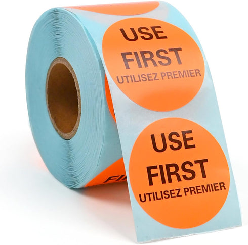 L LIKED 500 Pcs Use First Circle Removable Labels - 1.5 Inch