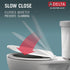 811903-WH Delta Faucet Morgan Elongated Slow-Close White Toilet Seat with Non-Slip Seat Bumpers, White
