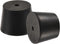 MECCANIXITY Black Rubber Tapered Plug 30mm to 37mm with Hole, Test Tubes Bungs Stopper for Lab Home, 5 Pieces
