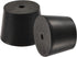 MECCANIXITY Black Rubber Tapered Plug 30mm to 37mm with Hole, Test Tubes Bungs Stopper for Lab Home, 5 Pieces