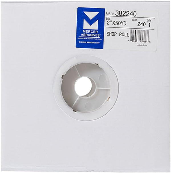 Mercer Industries 382240-2" x 50 Yards Shop Roll, 240 Grit