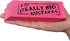 Jumbo Big "for Really Big Mistakes" Wedge Pink Erasers (5.5" x 2") - Large Rubber Eraser, 12 Pack