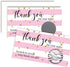 Pink Stripes Scratch & Win Customer Appreciation Package Inserts, 20 Single Sided Insert Cards with Scratch Off