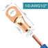 HOUSUN 8PCS Battery Cable Ends, 1/0 Gauge Wire Connectors, Bare Copper Eyelets with Heat Shrink Tubing