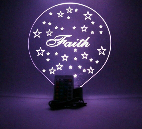 16 Twinkling Stars Twinkle Night Sky Night Light Up Table Desk Lamp LED Personalized Free Engraved, It's Wow