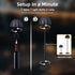2-in-1 Dimming, Modern Table Lamp & Bottle Lamp, Pleated Metal Shade Touch Control Lamp | Adjustable Height, Warm Light