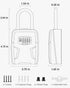 Resettable (1 Pack, Puroma Large Key Lockbox with Hook, Combination Code Lock Box, Waterproof Security Wall Mount Lock