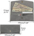 NatSumeBasics Cash Envelope Wallet, Grey Budget Money Dollar Bill Receipt Coupon Holder for Women and Men