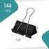 Binder Clips, 144 Medium Binder Clips, Office Supplies, Binder Paper Clips