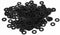 uxcell M3 x 7mm Black Zinc Plated Flat Washers, Gaskets, Spacers, 300PCS