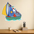 Azeeda (DW00162638) 'Toy Sailing Boat' White Premium Vinyl Decal Sticker Waterproof, Durable & Easy to Apply - Ideal