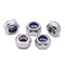 M10-1.5 Nylon Insert Hex Lock Nuts, 10 pcs, 304 Stainless Steel 18-8 Locknut, Bright Finish, DIN985