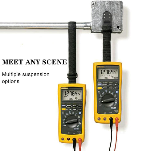 Multimeter Magnetic Hanging Strap Kit for Fluke Digital Multimeter, 1 Strap, 1 Magnetic Hanger (Black)